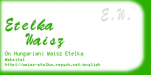 etelka waisz business card